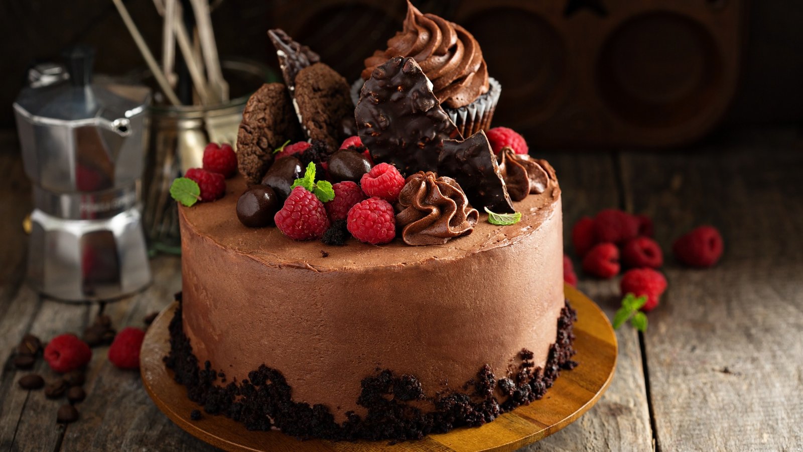 Chocolate Raspberry Cake 5k - hdwallpaper4k