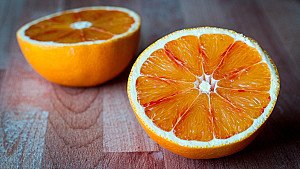 Orange Cut On The Table